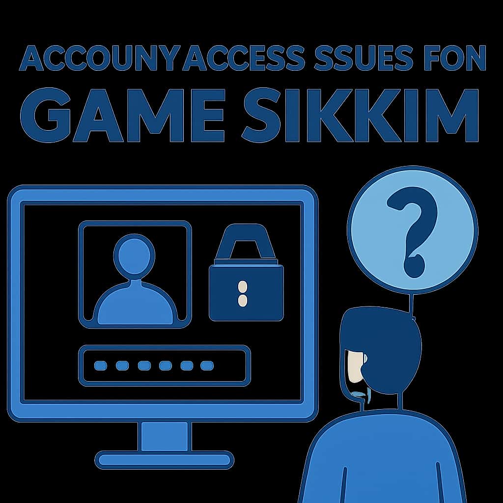 An educational diagram illustrating account access issues for Game Sikkim.