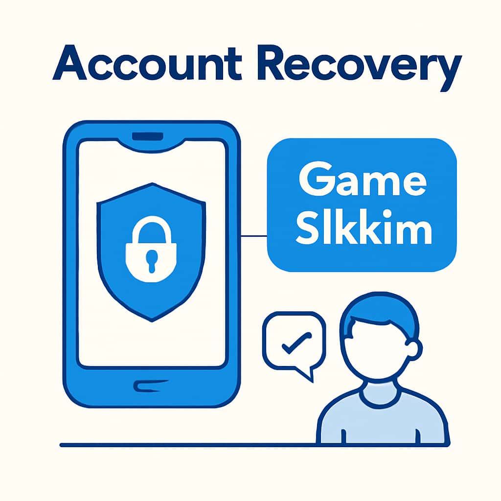 Diagram explaining the Account Recovery steps for Game Sikkim.
