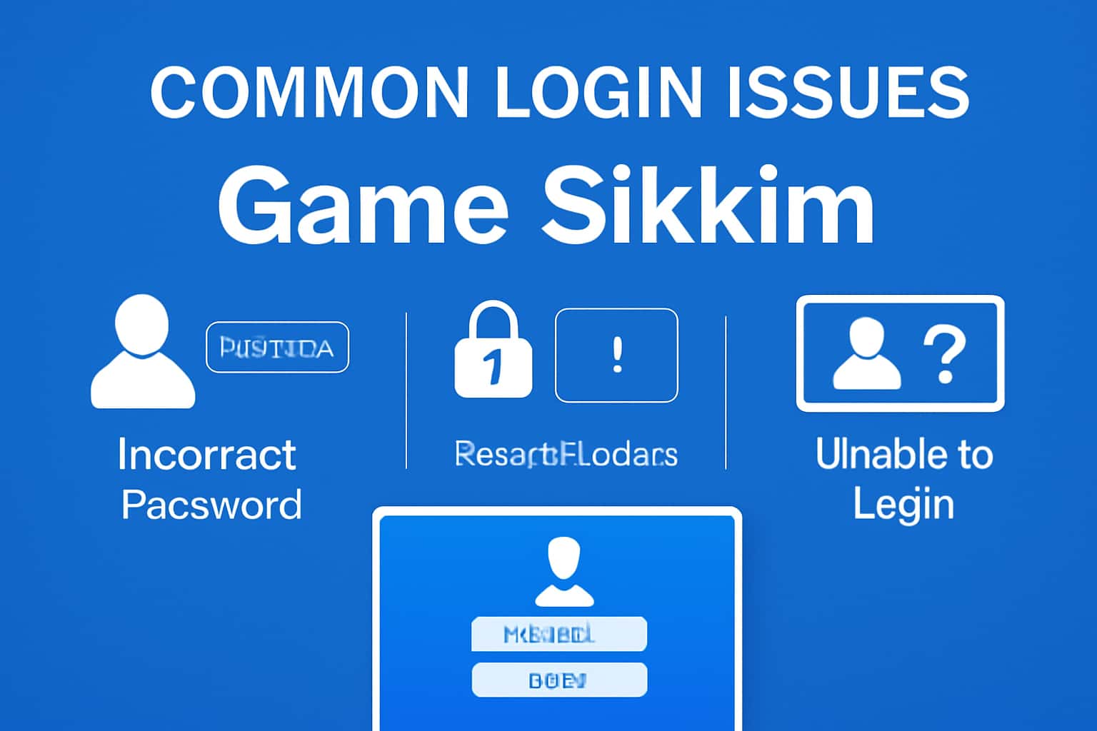 An informative scene highlighting common login issues with the Game Sikkim app.