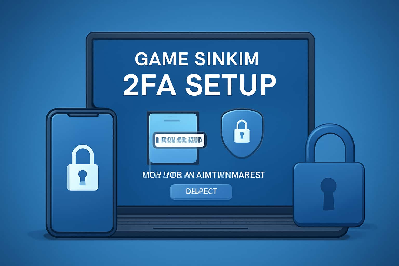 A professional illustration depicting the concept of 2FA in Game Sikkim, emphasizing security.