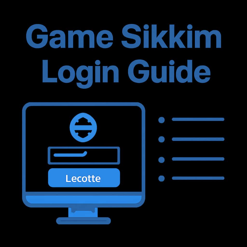 Diagram illustrating login steps for Game Sikkim.