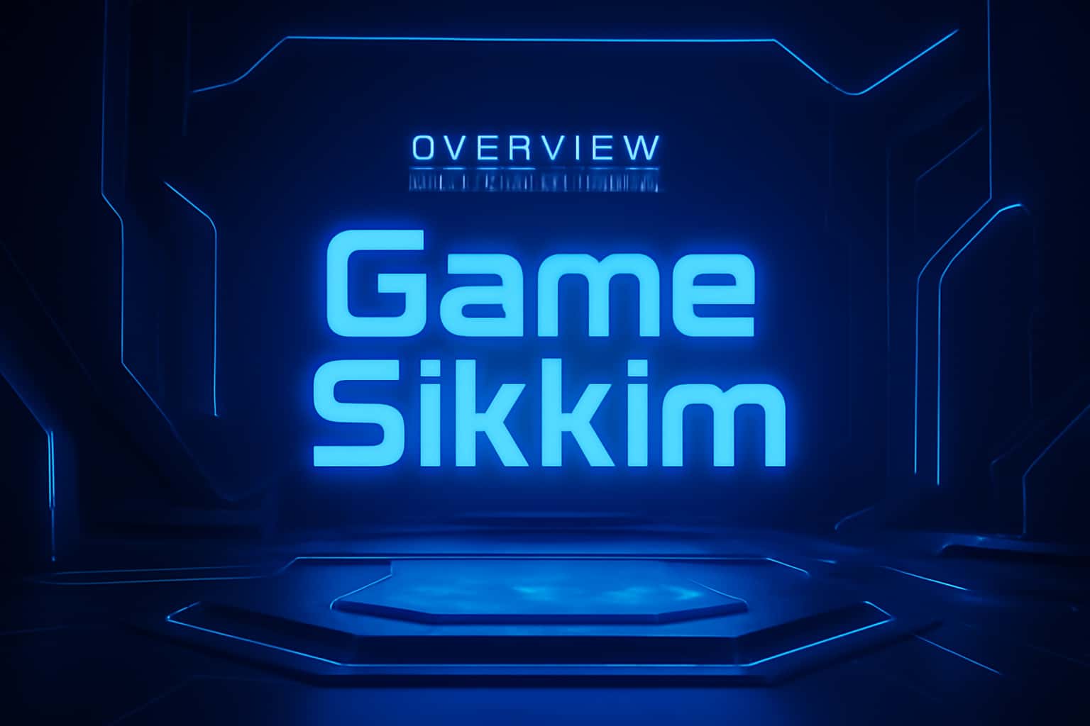 Futuristic gaming platform background