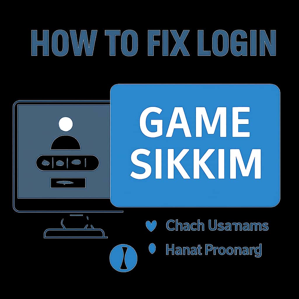 An educational diagram illustrating common login issues in Game Sikkim.