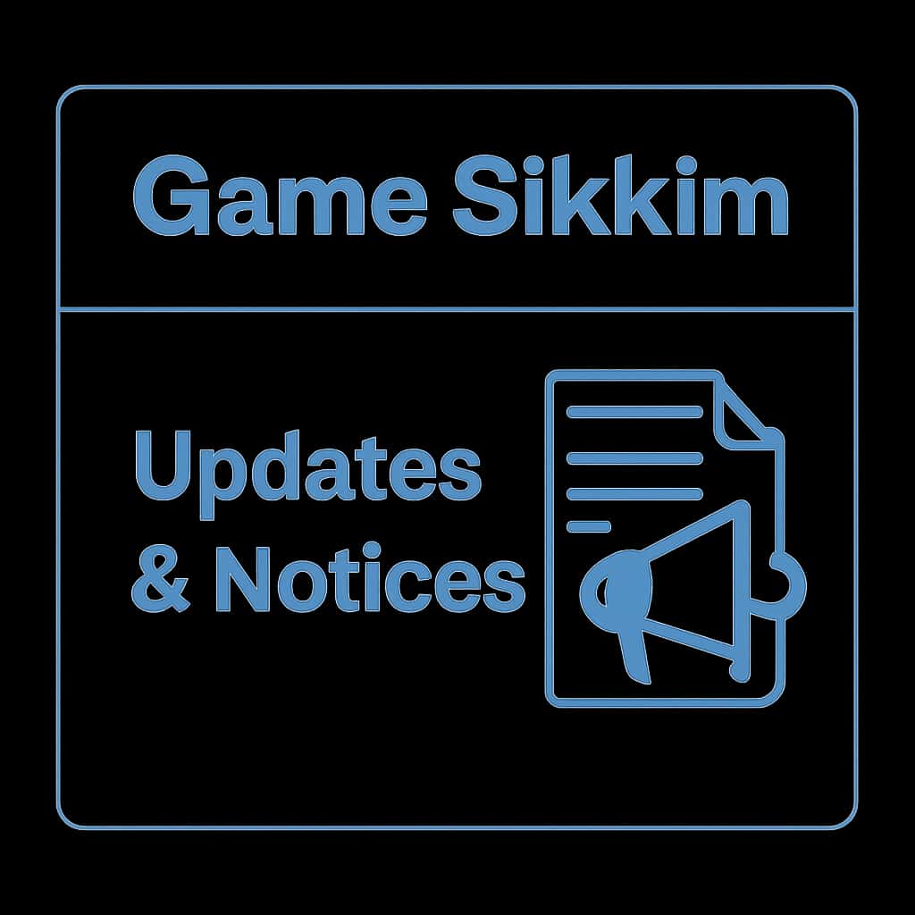 An illustration depicting the various aspects of Game Sikkim Updates & Notices.