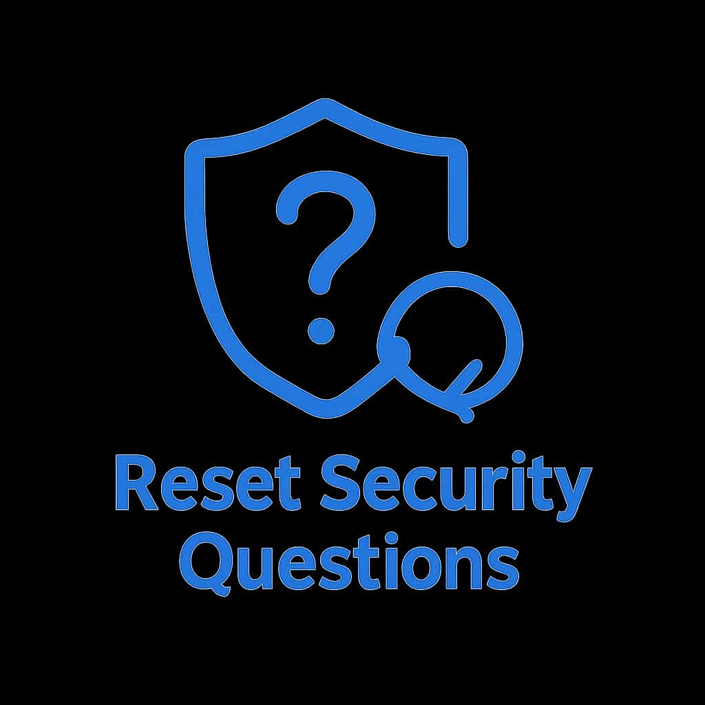 Icon representing the process for resetting security questions for Game Sikkim.