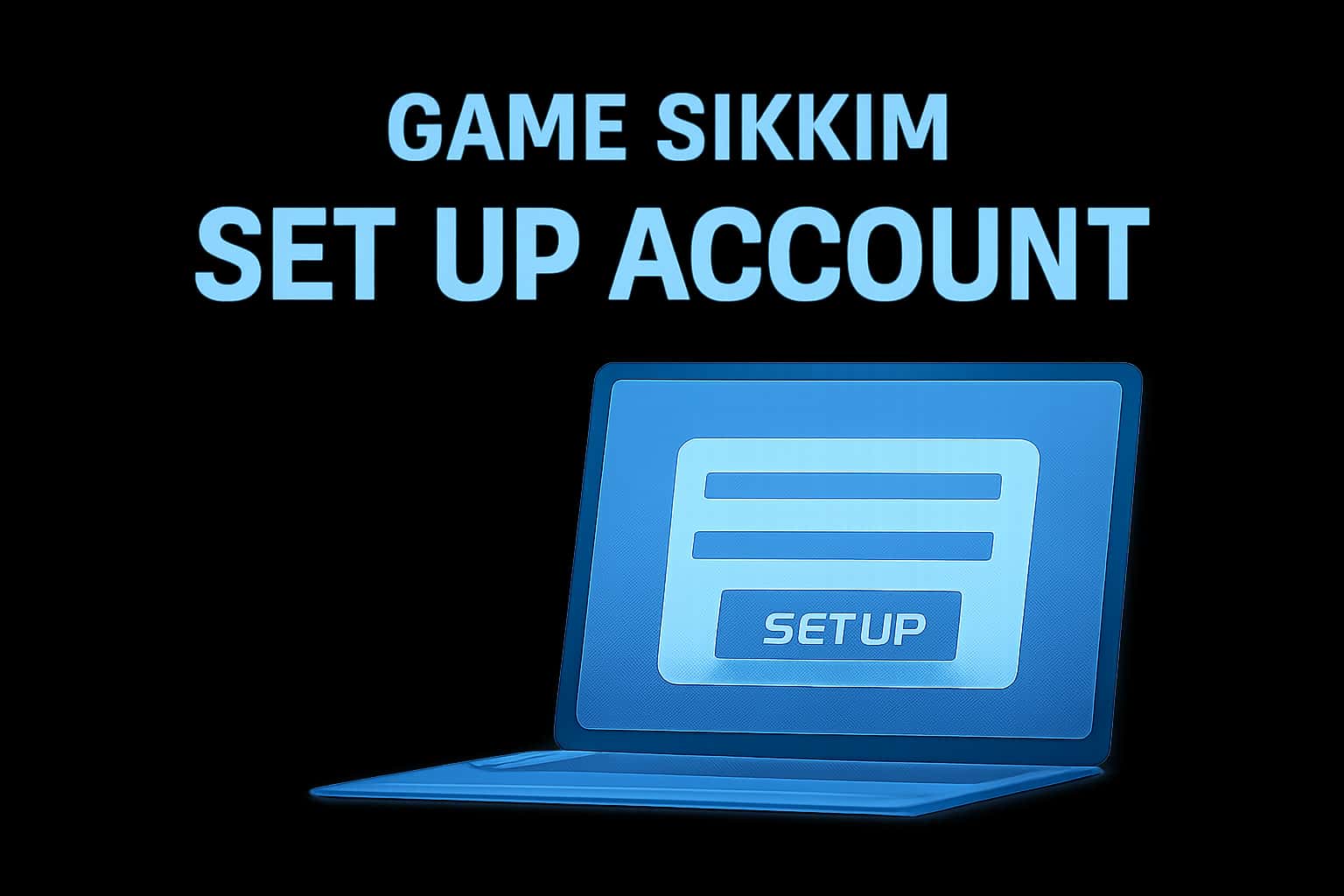 An informative scene depicting the setup process for Game Sikkim Account.